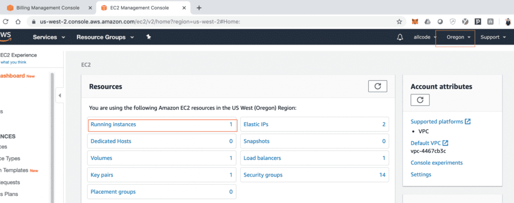 AWS EC2 Billing