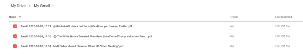Export Emails to Google Drive as PDF