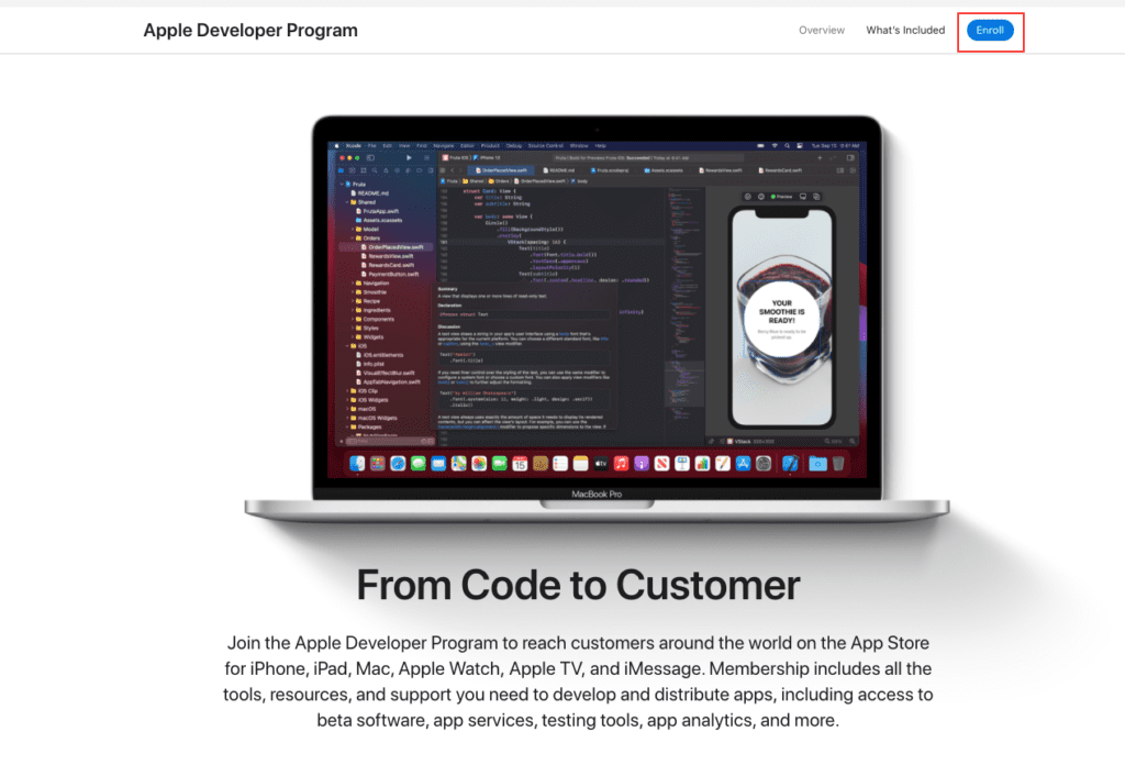 AllCode Apple Developer Program Enroll