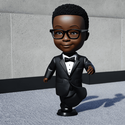 Stable-Diffusion: model of james person as a bobblehead figurine , toy box, 3D render, blender, good lighting, advert