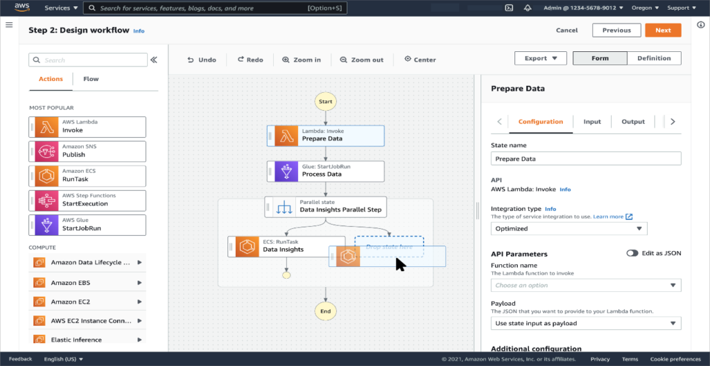 AWS Workflow Studio