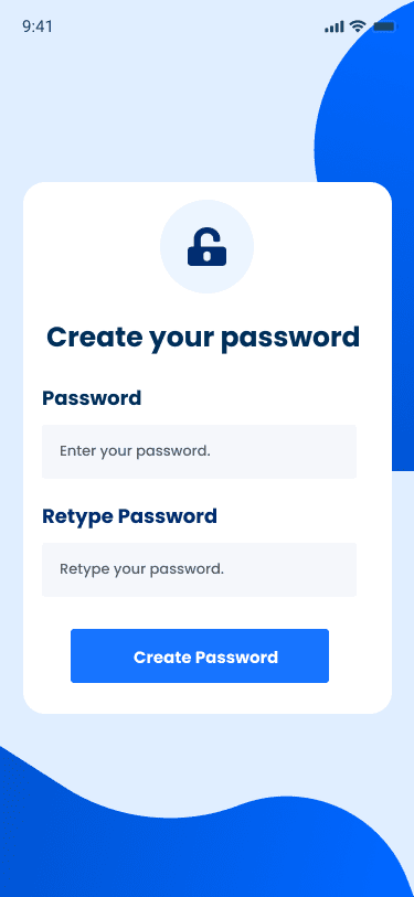Create your password feature