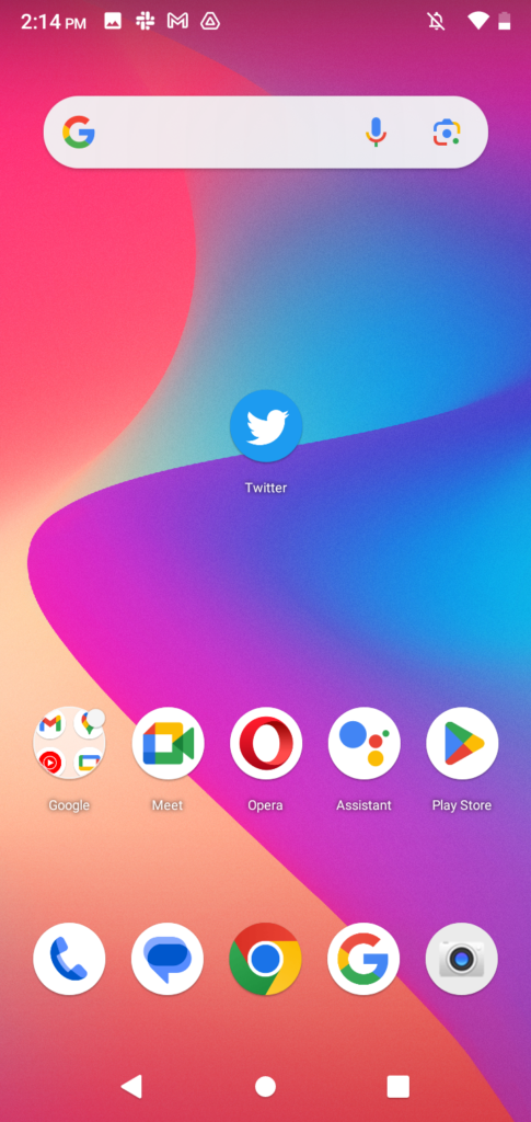 Android Device Home Screen