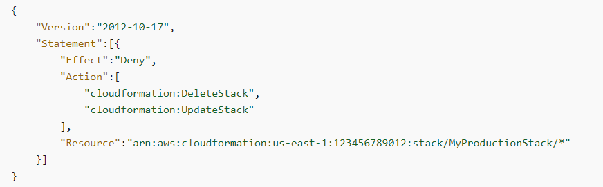 AWS CloudFormation Denied Tag